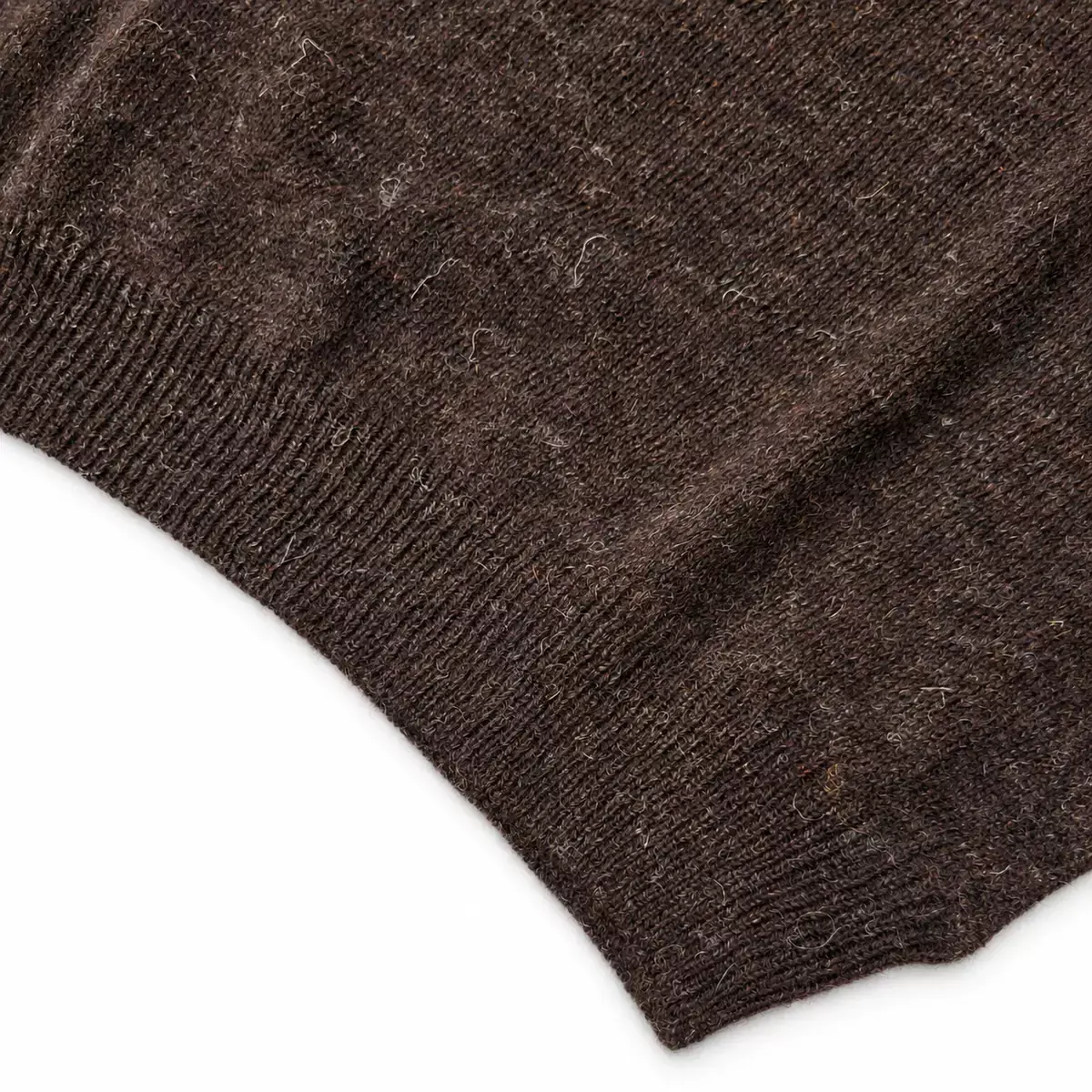 Harley of Scotland Shetland-Pullover Herren Dunkelbraun meliert